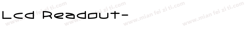 Lcd Readout字体转换